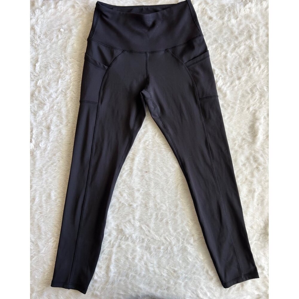 High Waist 7/8 Workout Leggings w/ Side Pockets LegEnd Active Womens Small Black